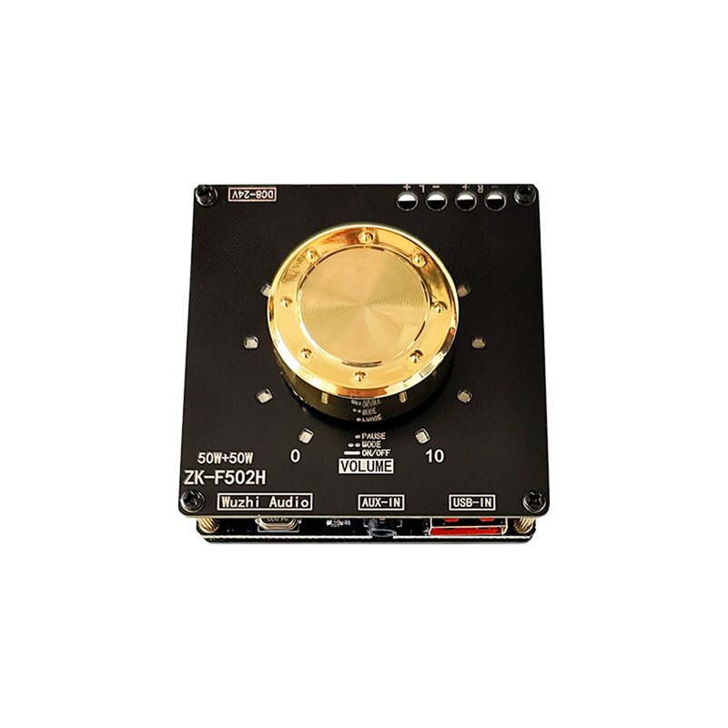 Módulo de placa amplificadora de potencia de Audio Bluetooth, indicador de volumen ZK-F502H, TPA3116D2 2,0, amplificador estéreo de 50W + 50W