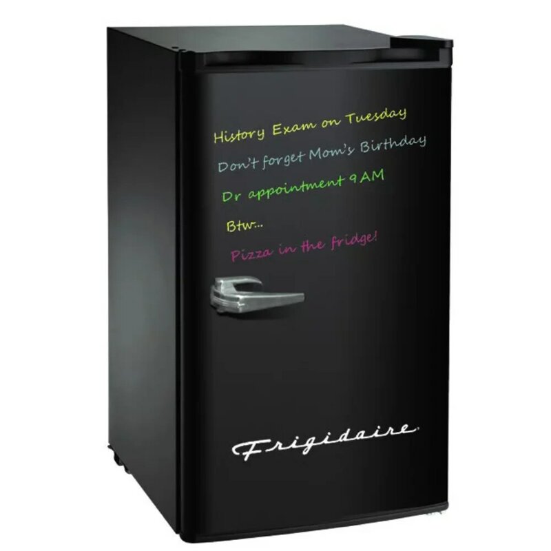 Frigidaire 3.2 Cu Ft 레트로 드라이 지우기 컴팩트 냉장고, (EFR331-BLACK), 블랙, 방용 미니 냉장고