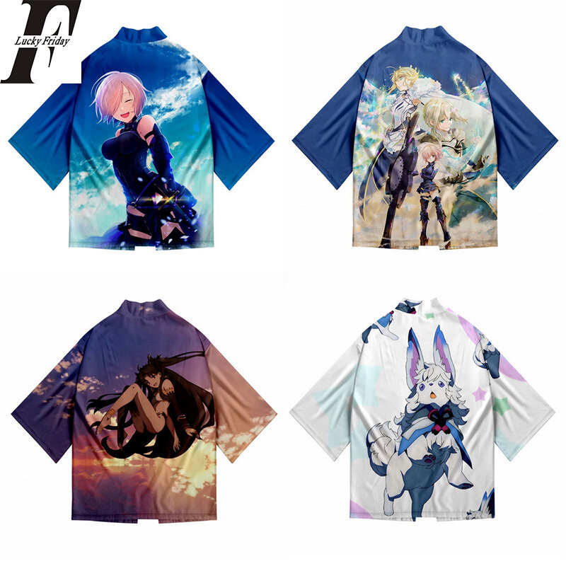 Anime Spiel FGO Absolute Dämonische Front Babylonia 3d Kimono Shirt Männer Frauen Sieben Punkt Hülse Tops Casual Strickjacke Jacke Kleidung