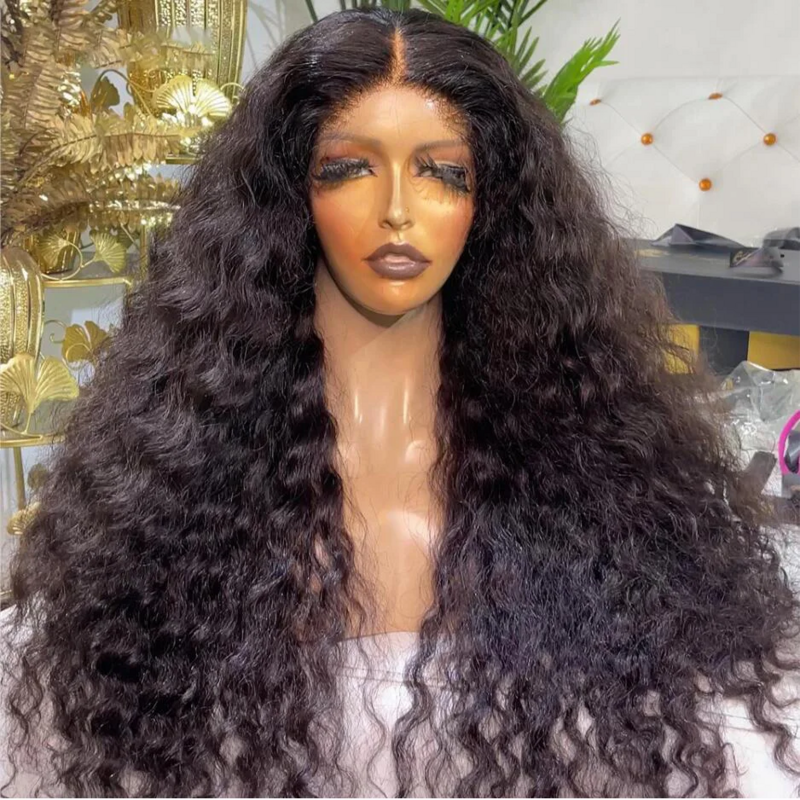 Black Kinky Curly Soft 26Inch 180Density  Lace Front Wig Long For Black Women Heat Resistant Preplucked Glueless Babyhair Daily
