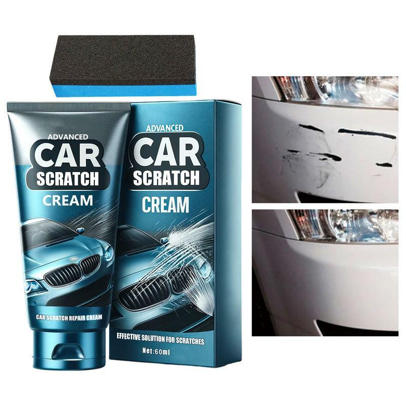 High Protection Wax Scratch Remover Creme com Esponja, Car Scratch Repair, Agente de polimento, 60ml