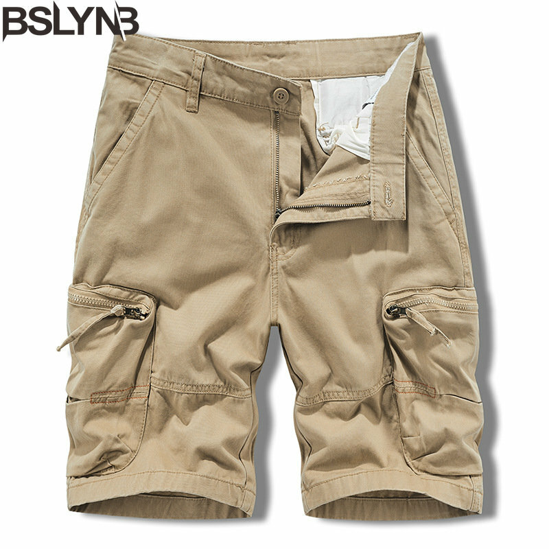الرجال متعددة جيب السراويل البضائع مع سستة جيب الذكور عادية بلون السراويل في الهواء الطلق لفصل الصيف