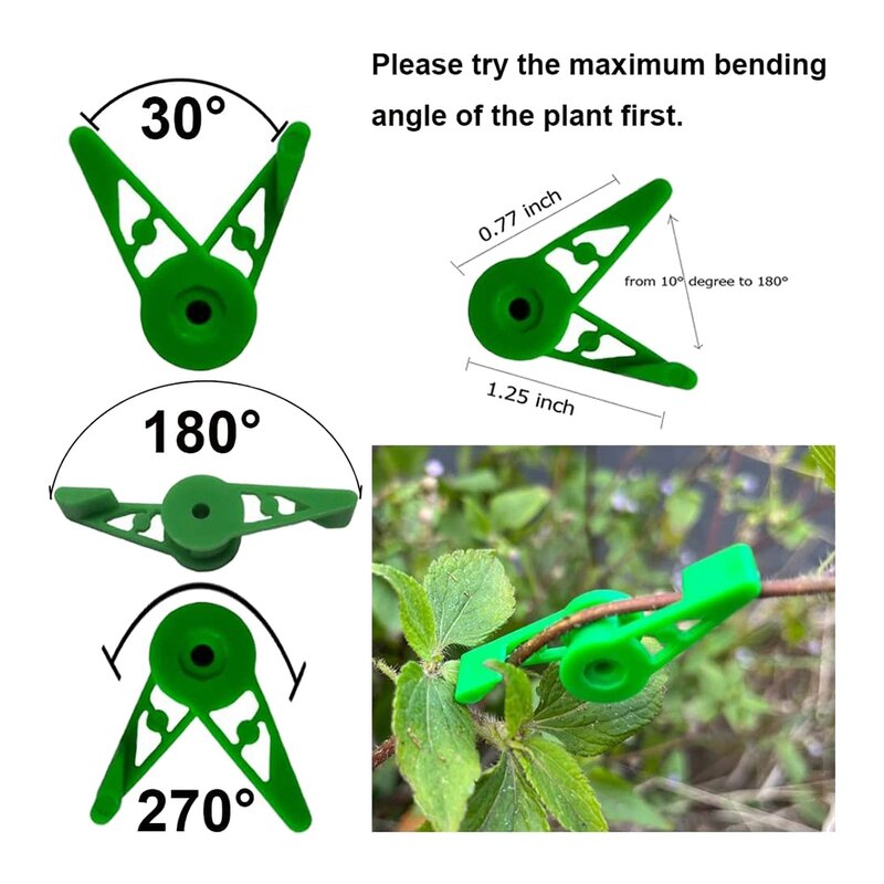 30Pcs 360 Degree Plant Stem Trainer Clips, Adjustable Plant Branches Bender Clips, Plant Training Control of Plants