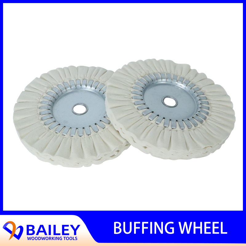 BAILEY 5PCS BW016 200x19x20mm ruota lucidante per lucidatura in cotone con cerchio in ferro per bordatrice CEHISA