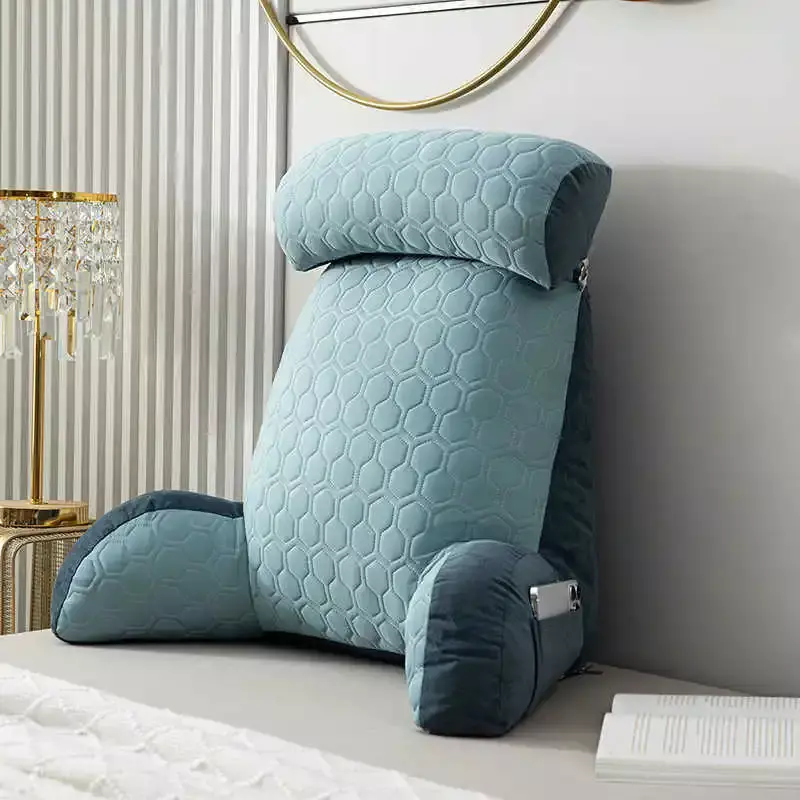 Bantal lateks pendingin bantal Sofa bantal belakang Sofa dapat dilepas dicuci bantal baca Tatami tempat tidur bantal belakang dekorasi rumah 75x58cm