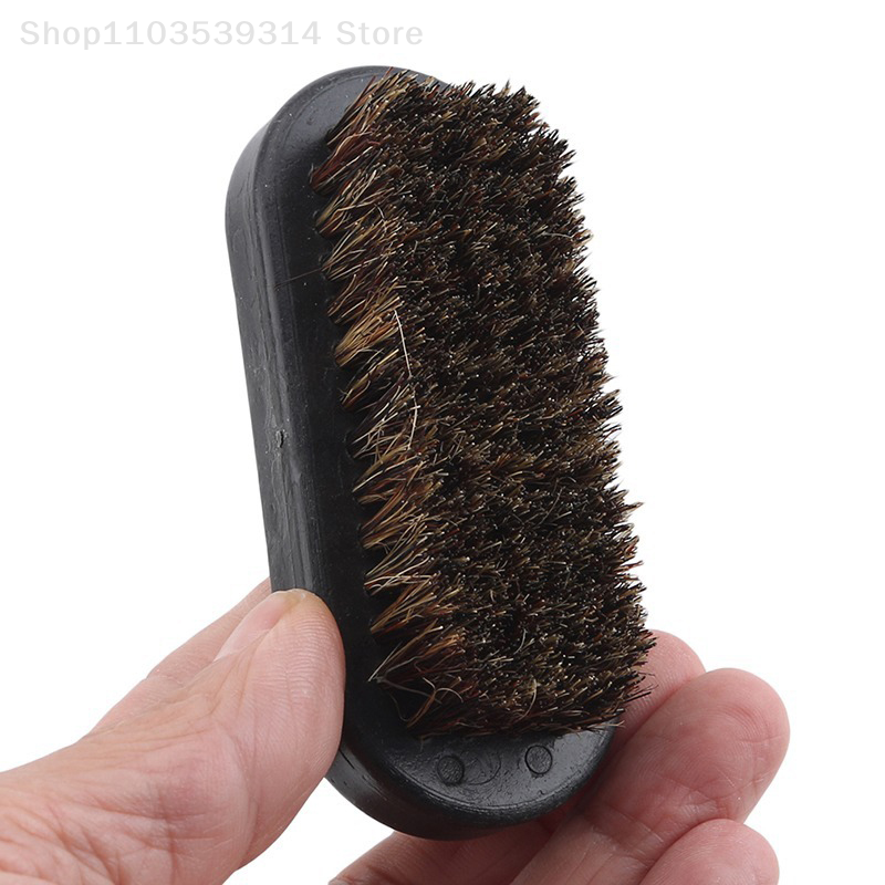 Cepillo de barba con mango de resina para hombres, cepillo de cerdas de jabalí suave, peine de limpieza y cuidado, peine de afeitar, herramienta de limpieza con forma de cabeza de aceite Retro