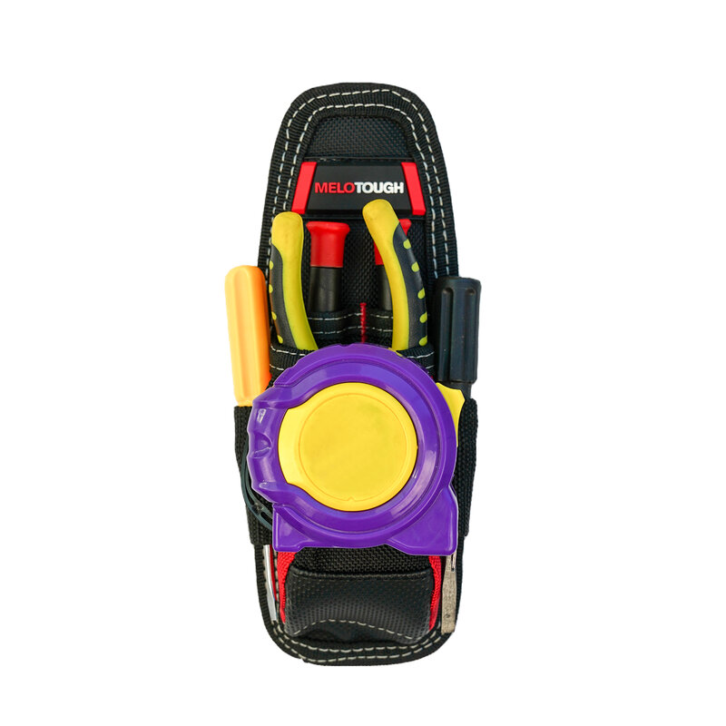 MELOTOUGH-Bolsa de herramientas profesional de alta resistencia, bolsillos de varios tamaños, Tanga de cinta eléctrica, soporte para martillo