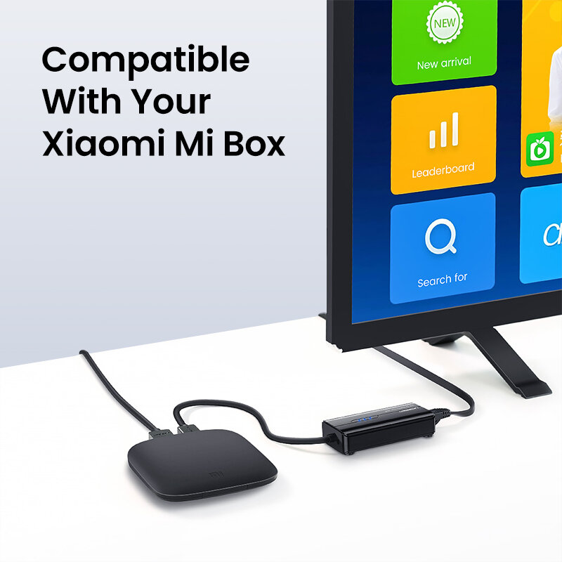 Adattatore Ethernet USB UGREEN 1000/100Mbps da USB a RJ45 USB3.0/2.0 HUB per PC portatile Xiaomi Mi Box S scheda di rete Nintendo USB Lan