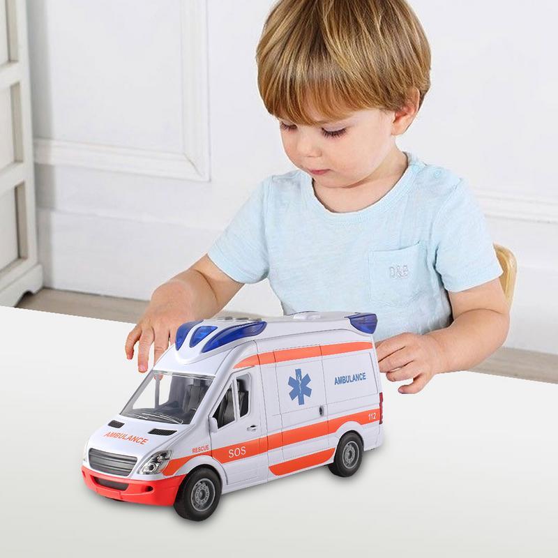 Rettungs fahrzeug Spielzeug Stadt Rettungs fahrzeug mit Lichtern und Ton Rettungs fahrzeug Trage enthalten Krankenwagen Spielhaus Spielzeug