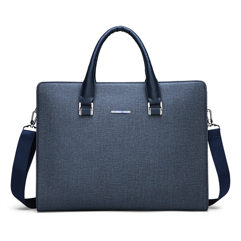 2023 New Business Men's Bag Travel Horizontal Briefcase PU Leather Single Shoulder Diagonal Computer Bag
