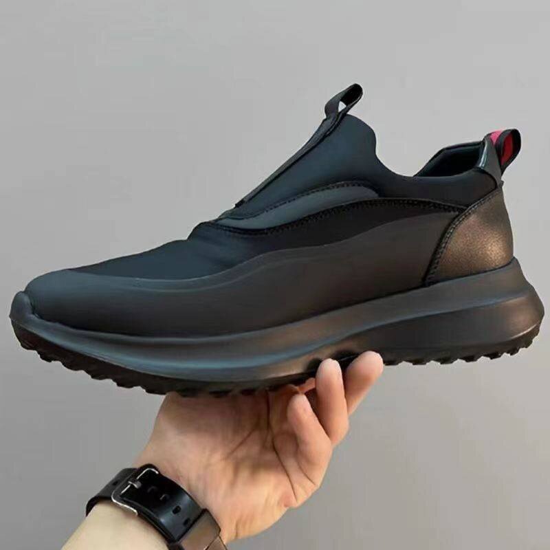 Luxury 2024 New Black Series Casual Shoes for Men's Low Top Comfortable Soft Running and Sports Shoes Zapatillas deportivas