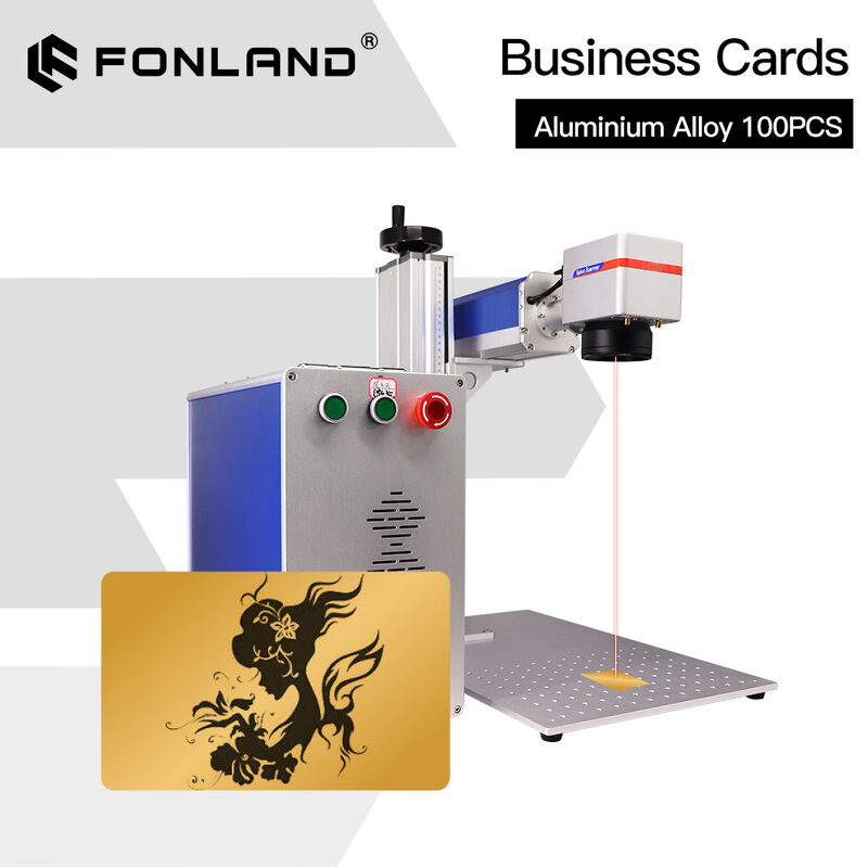 100PCS Business Name Cards Multicolor Aluminium Alloy Metal Sheet Testing Material for Laser Marking Machine DIY Test Machine