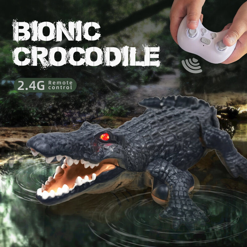 RC Krokodil Spielzeug Fernbedienung Alligator Spielzeug Hohe Simulation Krokodil RC Boot 2,4G RC Krokodil Spielzeug USB Aufladbare
