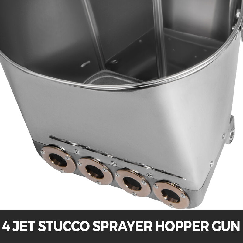 Vevor Spray Gun for Painting Walls Ceilings Cement Mortar Sprayer Plaster Hopper Gun With 4 Jet Hopper Ladle Construction Tool