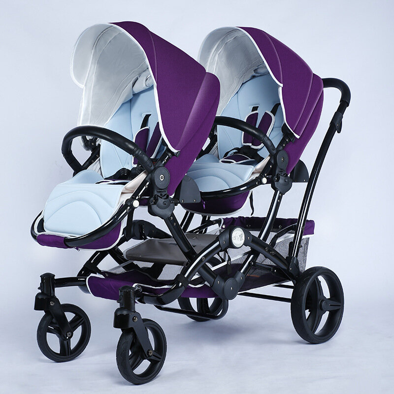 Twin Baby Strollers Can Sit and Lie Down In Both Directions, Lightweight and Foldable Newborn Twin Strollers