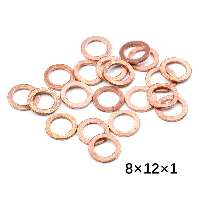 10/20/50Pcs Massief Koperen Ring Platte Ring Pakking Carterplug Olie Seal Fittings 10X14X1Mm Ringen Fastener Hardware Accessoires