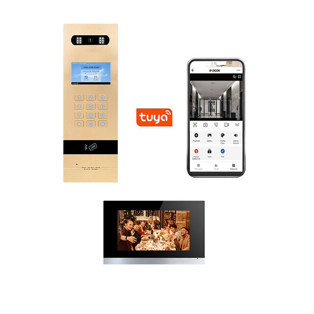 IP-домофон для квартиры, Автономный IP-видеодомофон Tuya может работать без внутреннего экрана