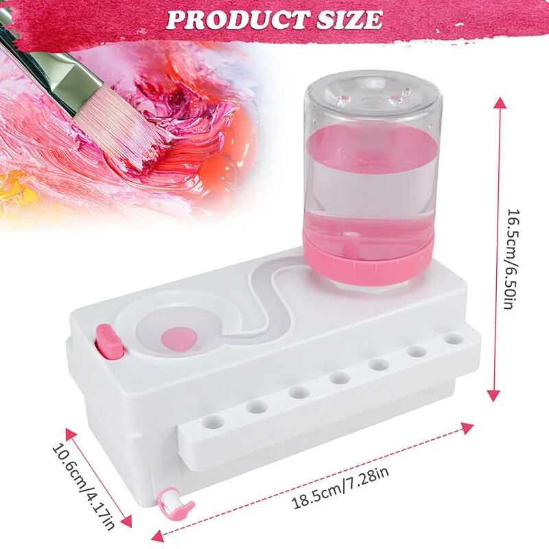 New Automatic Paint Brush Cleaner With Drain Button Water Circulation Paint Brush Cleaning Machine Water Saving Paint Brush