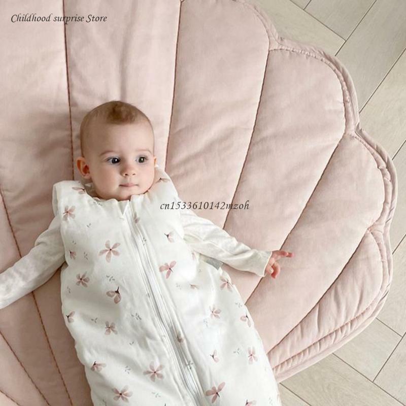 Bebê para jogar esteira algodão macio para o tipo concha ginásio atividade rastejando tapete crianças dormir chão berçário