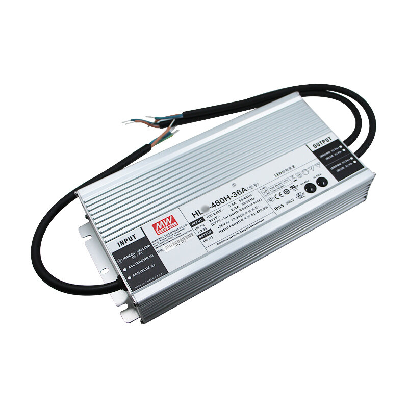 Meanwell-controlador de luz Led de HLG-480-24, 480w, regulable, resistente al agua
