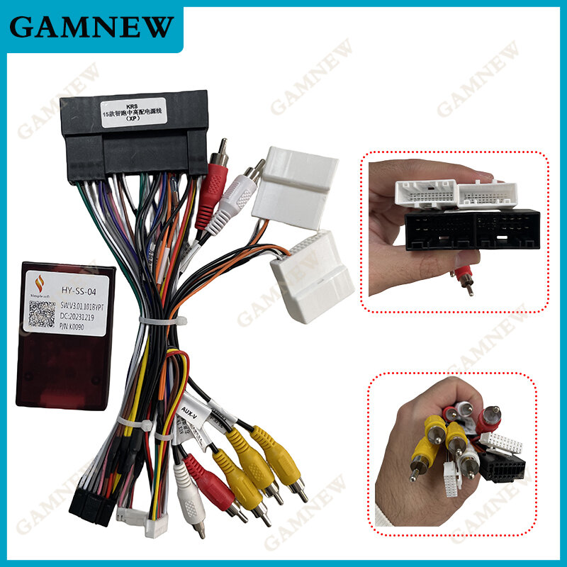 Samochodowy 16-pinowy Adapter kable w wiązce kabel do dekodera Canbus Box dla Hyundai ix45 Kia Sportage K3 Sorento Cerato HY-SS-04