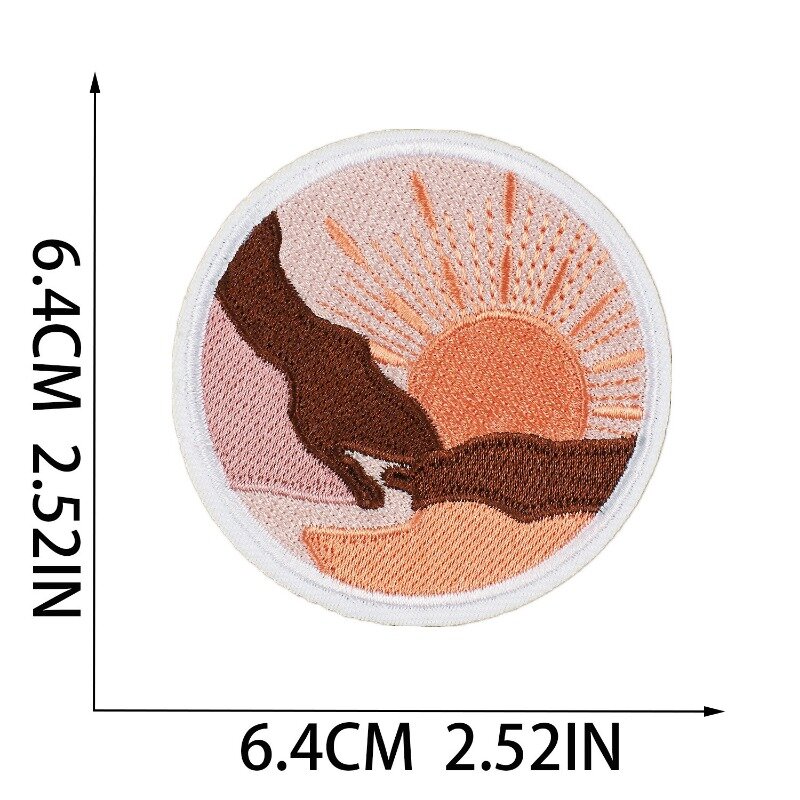 2024 Nieuwe Borduurpatch Diy Art Sun Vlinder Stickers Zelfklevende Badges Strijk Op Patches Cartoon Embleem Doek Tas Accessoires