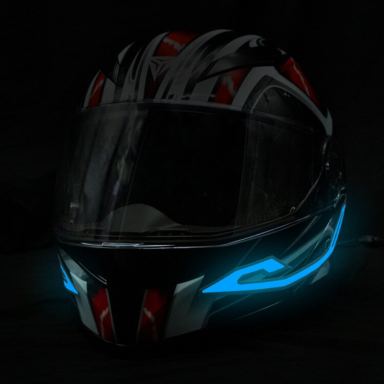 El Koud Licht Helm Lichtstrip Motorfiets Cool Helm Decoratief Licht Strip Nacht Rijden Waarschuwingslicht Helm Strip Opladen