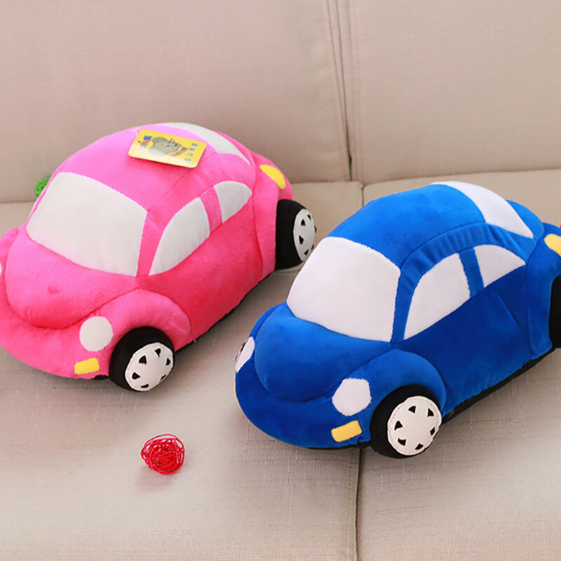 35CM Cartoon Creations Simulação Carro Modelo Travesseiro De Pelúcia Brinquedos Do Miúdo Colorido Carro Presente De Aniversário Meninos Kawaii Brinquedo De Pelúcia Boneca