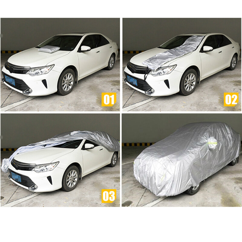 Cubierta de protección Exterior para coche, parasol a prueba de polvo, Universal, para Hatchback Sedan SUV