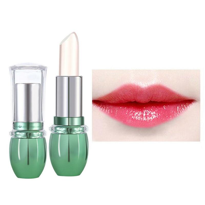 1pcs Natural ALOE VERA Temperature Change Color Jelly Balm Lip Lasting Lipstick Long Makeup Gloss Lip Moistourizing Lip M5B0