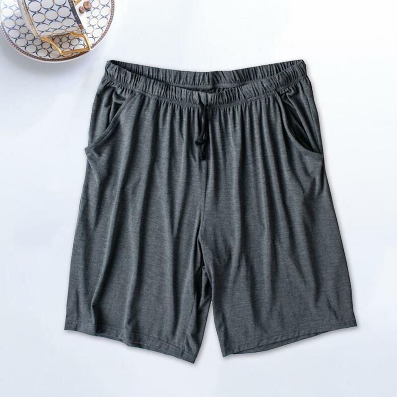 Modal Summer Pajama Shorts Stay Cool Comfortable Solid Color All-match Drawstring Shorts Men Accessories