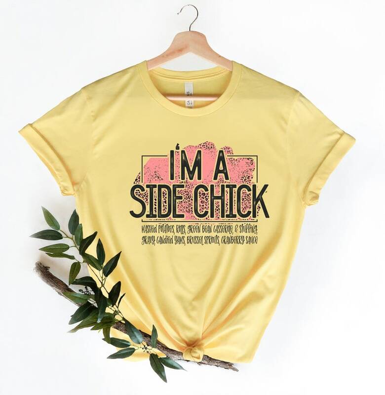 I 'am a Side Chick shirt Funny Chick Shirt 반팔 탑 티셔츠 O 넥 패션 스트리트웨어 하라주쿠 100% 코튼 고스 드롭 배송