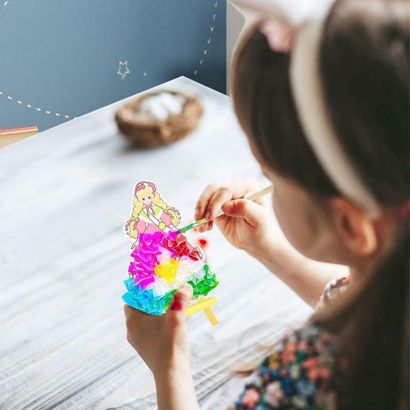 Poking Art DIY zabawki kieszonkowy obraz akwarelowy zestaw książek Puzzle przebicie malowanie Poking Art DIY zabawki dla dziewczynek