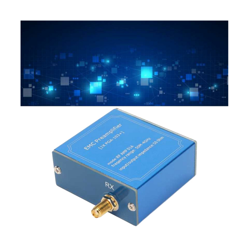 Módulo amplificador de señal EMC EMI, banda ancha de 50M a 4GHz, Plug and Play, CC de 9 a 15V, módulo LNA de alta ganancia para sistema de comunicación