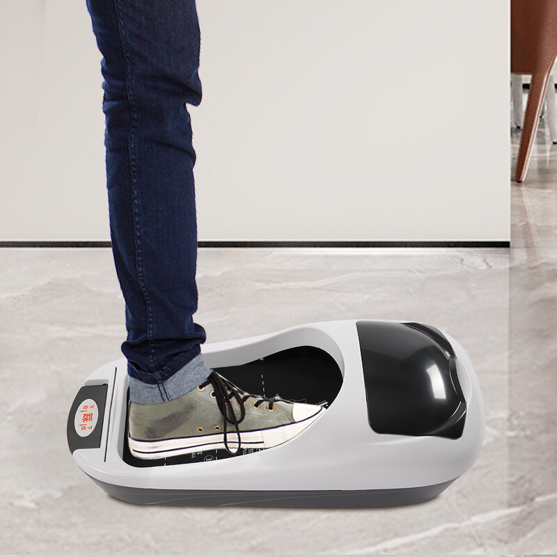 Sarung sepatu otomatis, mesin Dispenser Film Sepatu portabel dengan penutup sepatu Dispenser