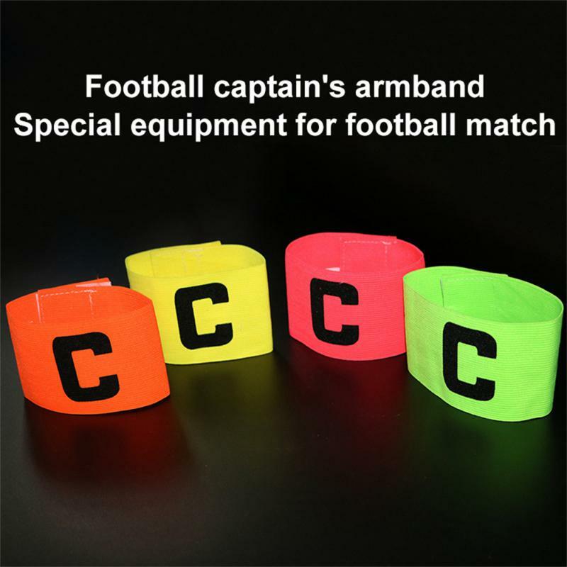 Bandas de fútbol ajustables para niños y jóvenes, banda deportiva Flexible, brazalete de capitán, nuevo color