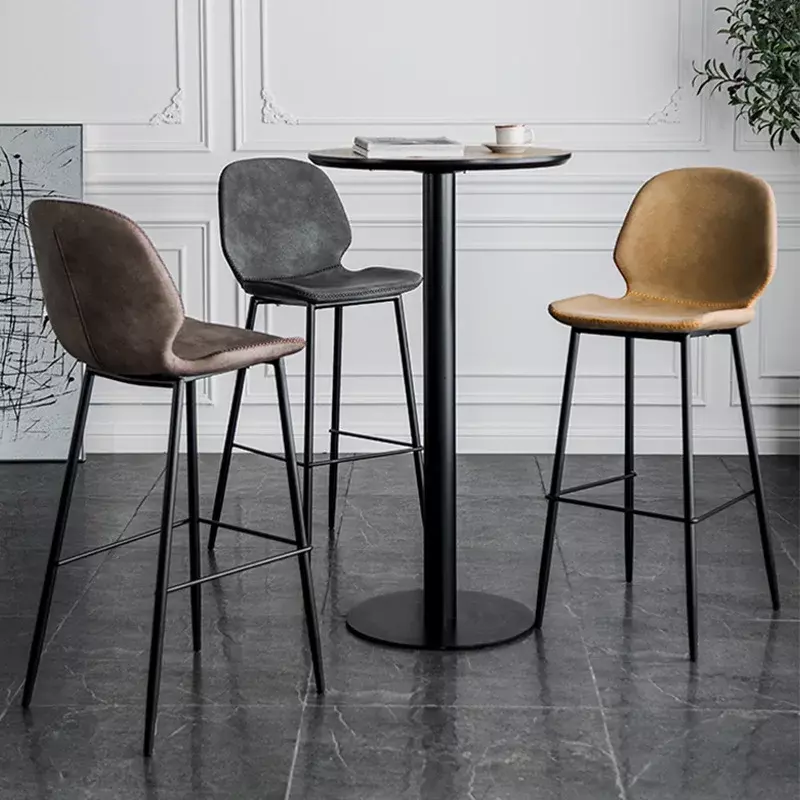 Cadeira alta do espaldar do ferro nórdico para o bar, simples e moderno, apropriado para o café e o café, personalização, DD9007-600