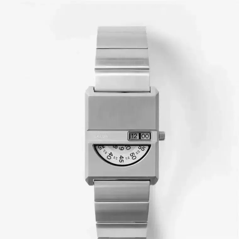 Bredan PULSE นาฬิกาแฟชั่นสำหรับผู้ชายและผู้หญิง, นาฬิกาควอตซ์ดิจิตอลรูปแบบเรียบง่ายวินเทจสแควร์
