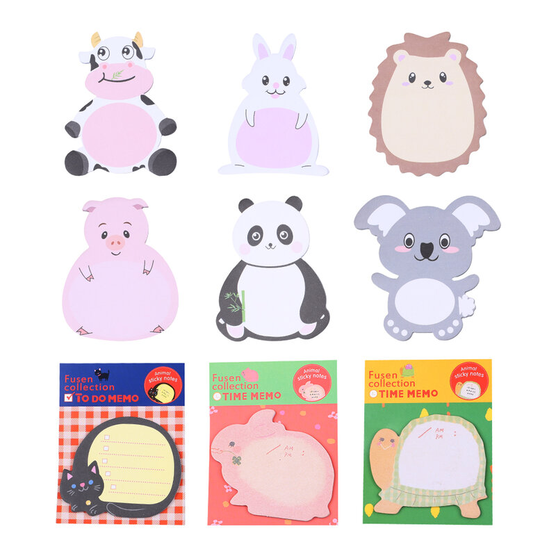 Japanse Nieuwigheid 3d Schattige Mini Dier Memo Pads Kawaii Kat Panda Kinderen Meisje Plakbriefjes Post Notities Esthetische Kantoorbenodigdheden Winkel