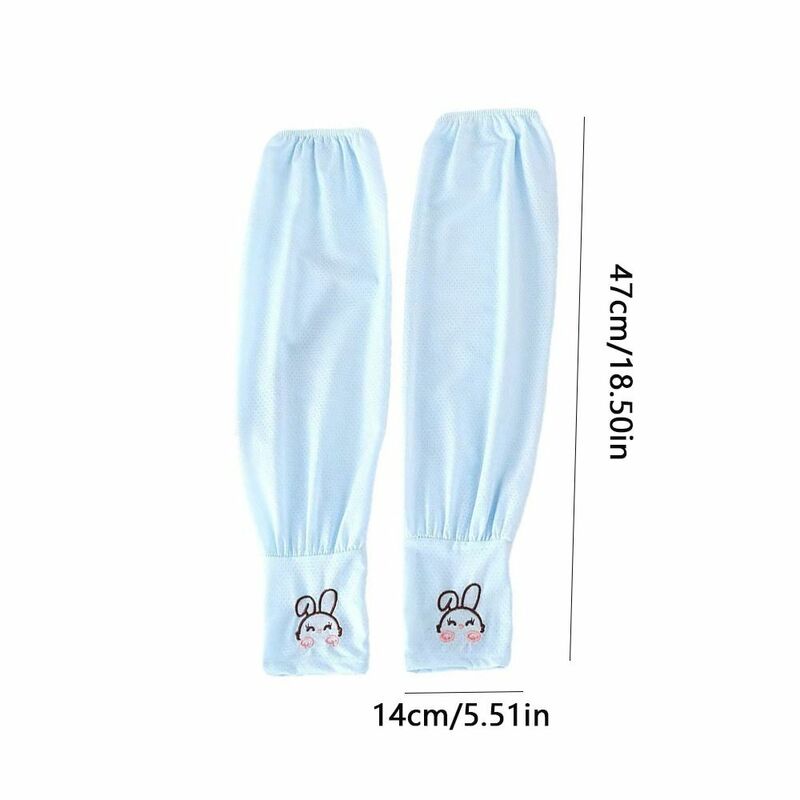 Sun Protection Rabbit Arm Sleeves Casual Arm Cover Quick Drying Ice Silk Sleeves Thin Anti-UV Sunscreen Sleeves Female