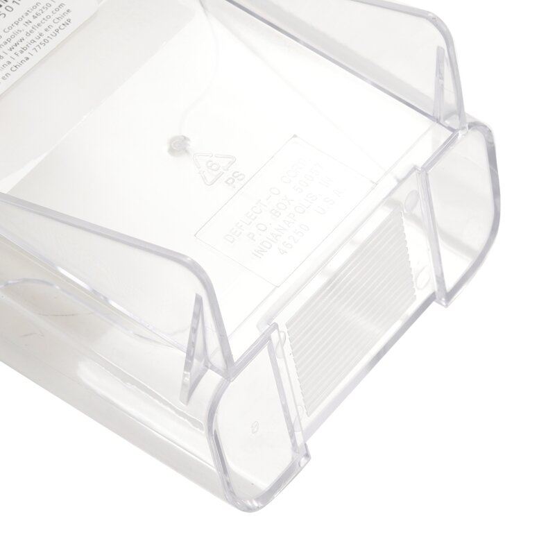 Soporte de folleto de plástico de 4 pulgadas de ancho, organizador de encimera transparente de montaje en pared, Trifold Premium, 6 paquetes