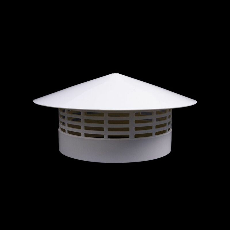 75-200mm tappo antipioggia ventilato PVC fumo cappa di scarico condotto del tetto sfiato parete esterna stufa tubo di protezione copertura sistema di ventilazione