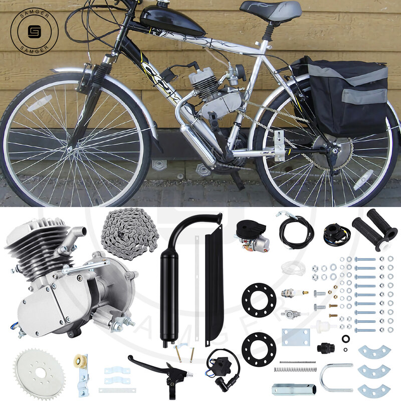 2 행정 자전거 엔진 키트, DIY 전기 자전거, 산악 포켓 바이크, 완전한 가솔린 엔진 세트, 모터 키트, 50 80 100cc