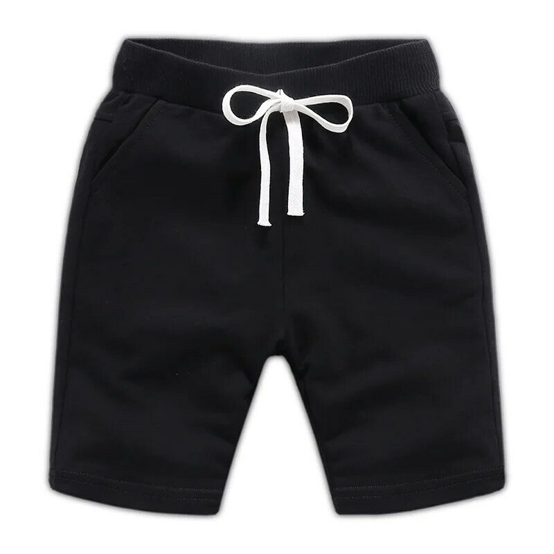 Hot Summer Clothing Cotton Sólida Elastic Cintura Praia Shorts Para Meninos Meninas Moda Calças Esportivas Da Criança Calcinhas 2-12Y