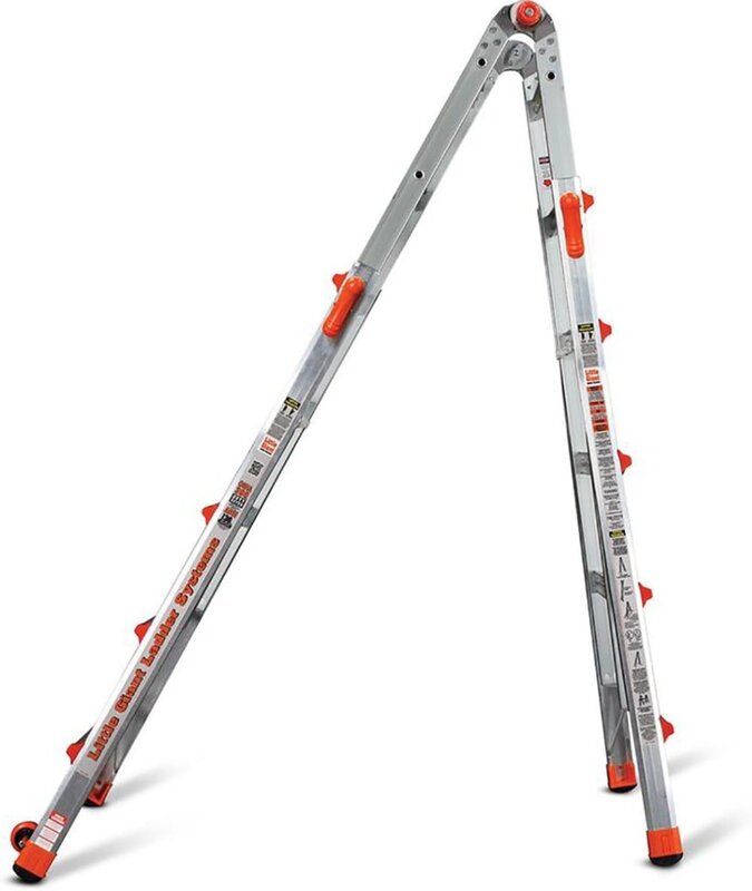 Kleine Gigantische Laddersystemen, Snelheid Met Wielen, M22, 22 Ft, Multi-Position Ladder, Aluminium, Type 1a, 300 Lbs Gewichtsclassificatie