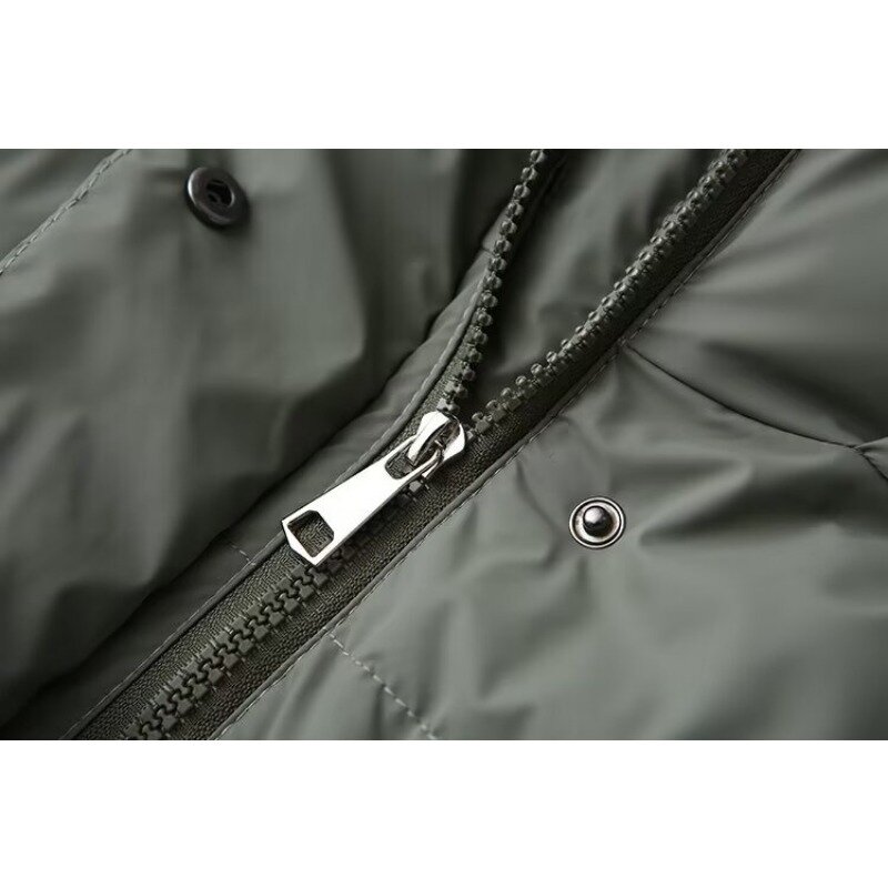 TRAF ZR-parka corta con capucha para mujer, abrigo elegante de lujo, informal, cálido, sólido, para invierno, 2024