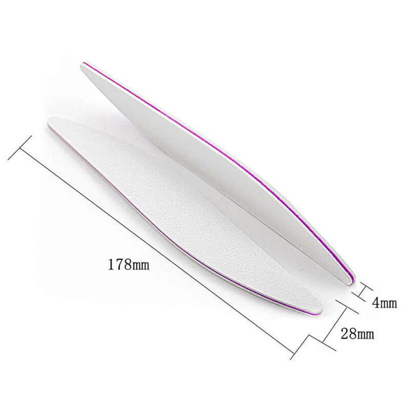 ขายร้อนกระดาษทรายเล็บ Willow รูปร่างคู่ด้านเล็บบัฟเฟอร์บล็อกมะนาว100/180 UV Gel Polish เล็บมือเล็บเครื่องมือ
