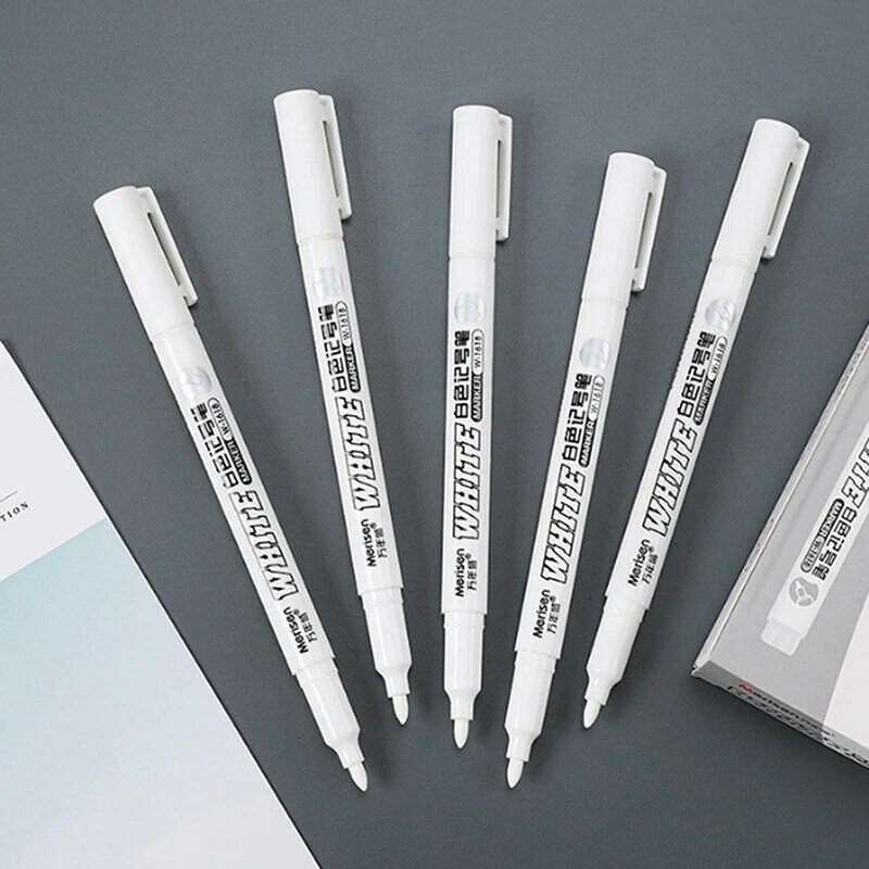 1 Pc White Marker Oil-based Quick-drying Waterproof Tire Painting Graffiti Pen Paint Repair Pen Marking Pen
