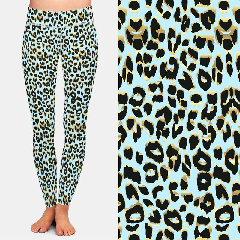 LETSFIND New Arrival Sexy Women Full Pants 3D Leopard Print Elastic High Waist Fitness Slim Leggings