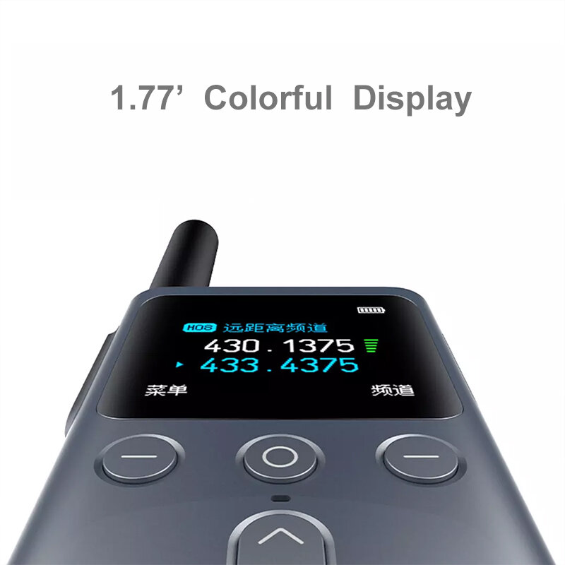 XIAOMI Walkie Talkie 2S 1.77 "kolorowy ekran 4W mocy 120-godzinny tryb czuwania Dual 5km odległość połączenia IP54 na zewnątrz domofon bezpieczeństwa